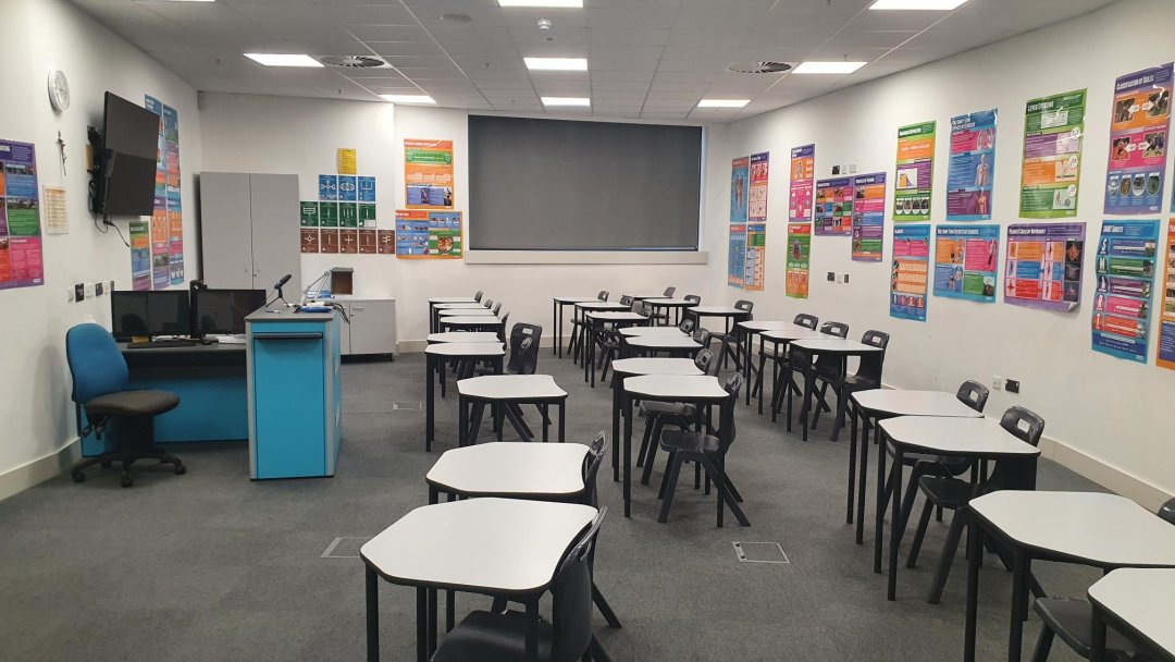 Classroom at St Ambrose College in Altrincham