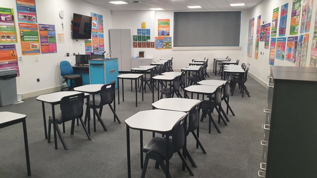 Classroom at St Ambrose College in Altrincham