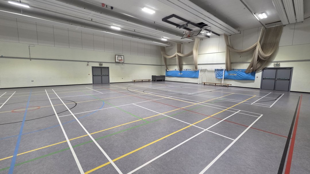 Sports Hall at Outwood Academy Ripon in North Yorkshire