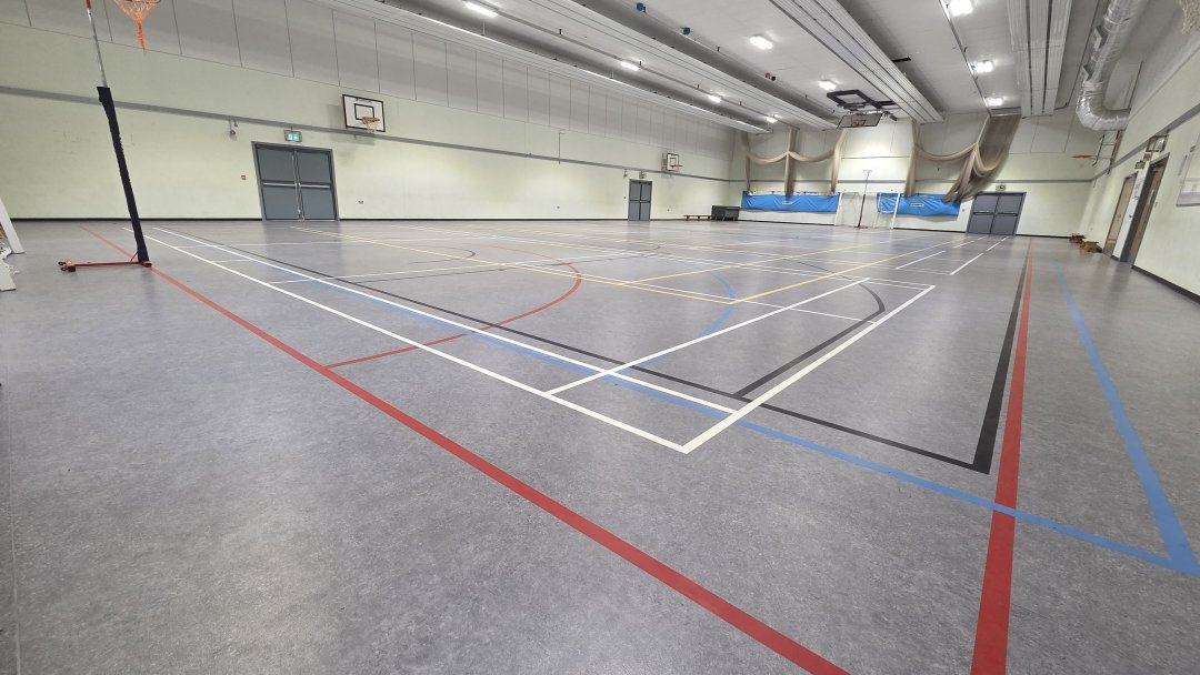 Sports Hall at Outwood Academy Ripon in North Yorkshire