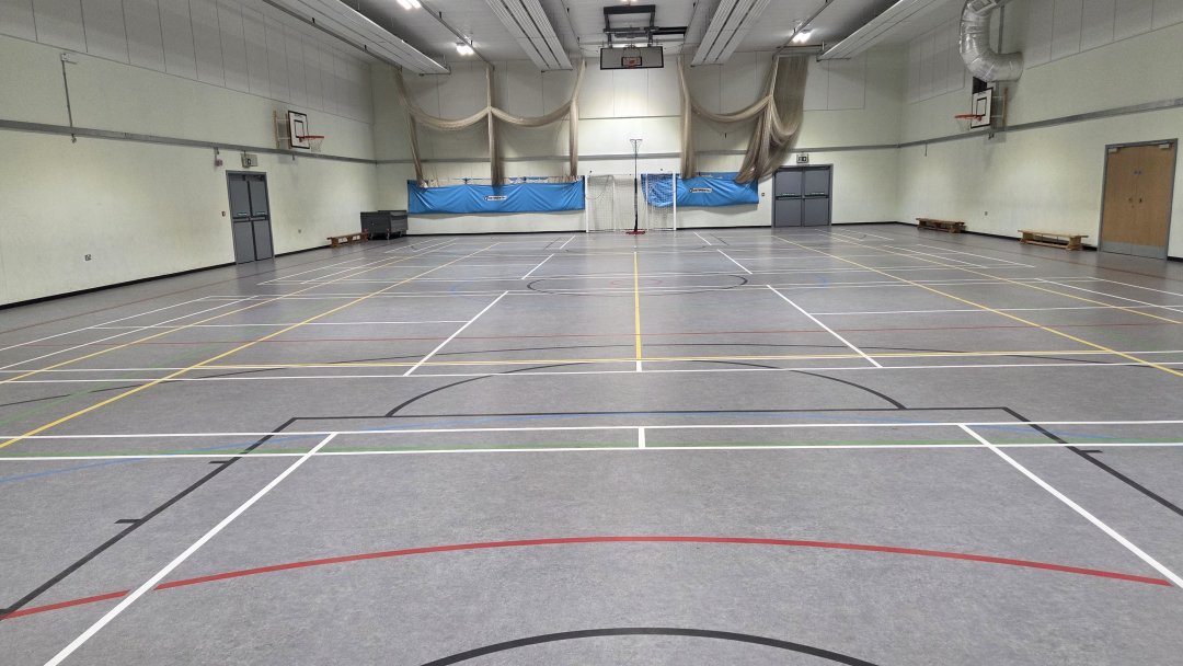 Sports Hall at Outwood Academy Ripon in North Yorkshire