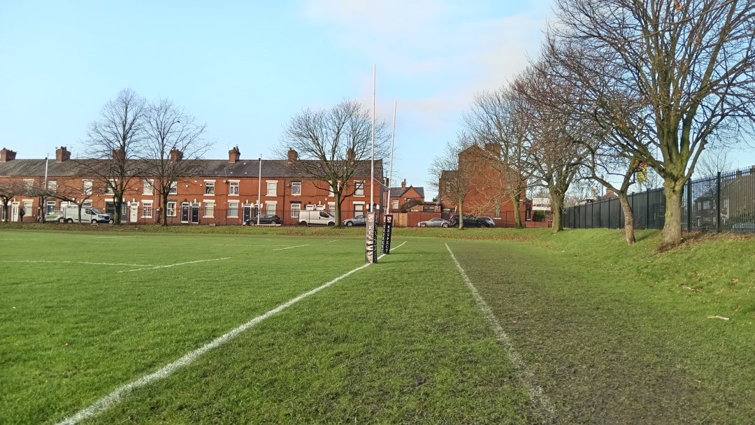 Grass Rugby Pitch at Audenshaw School in Manchester