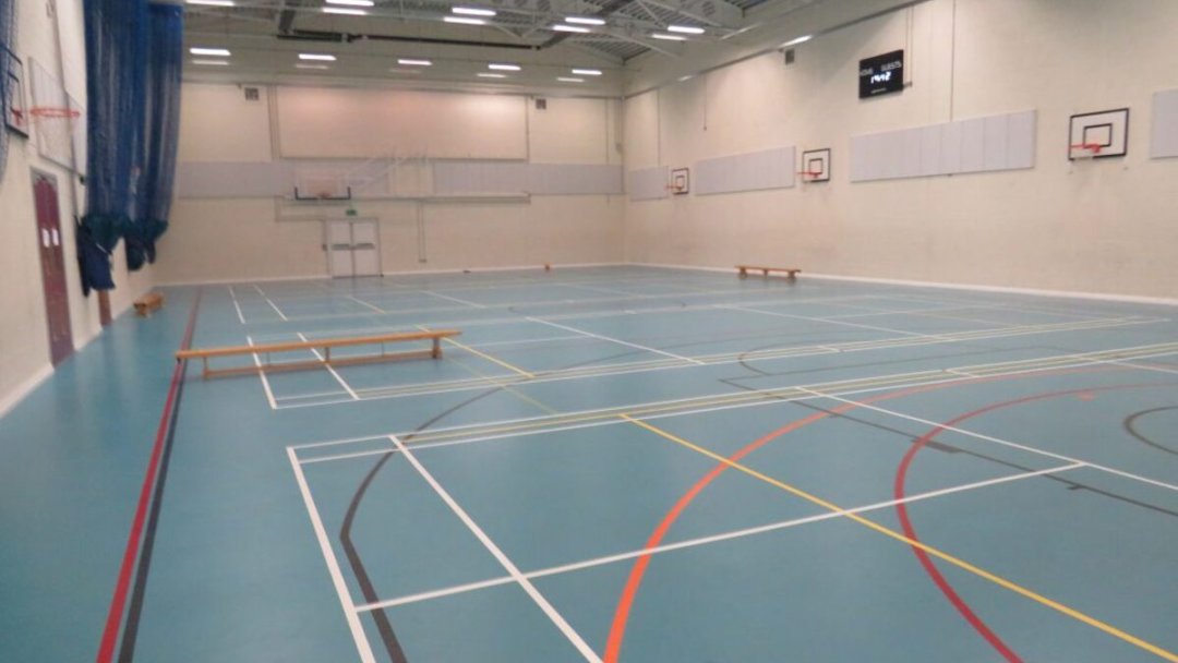 Sports Hall at Leigh Academy Halley in London