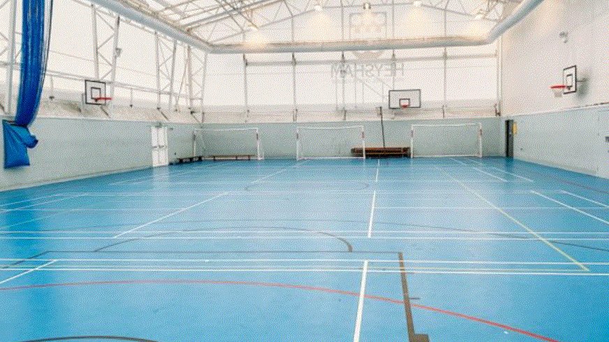 Sports Hall at Bay Leadership Academy in Morecambe