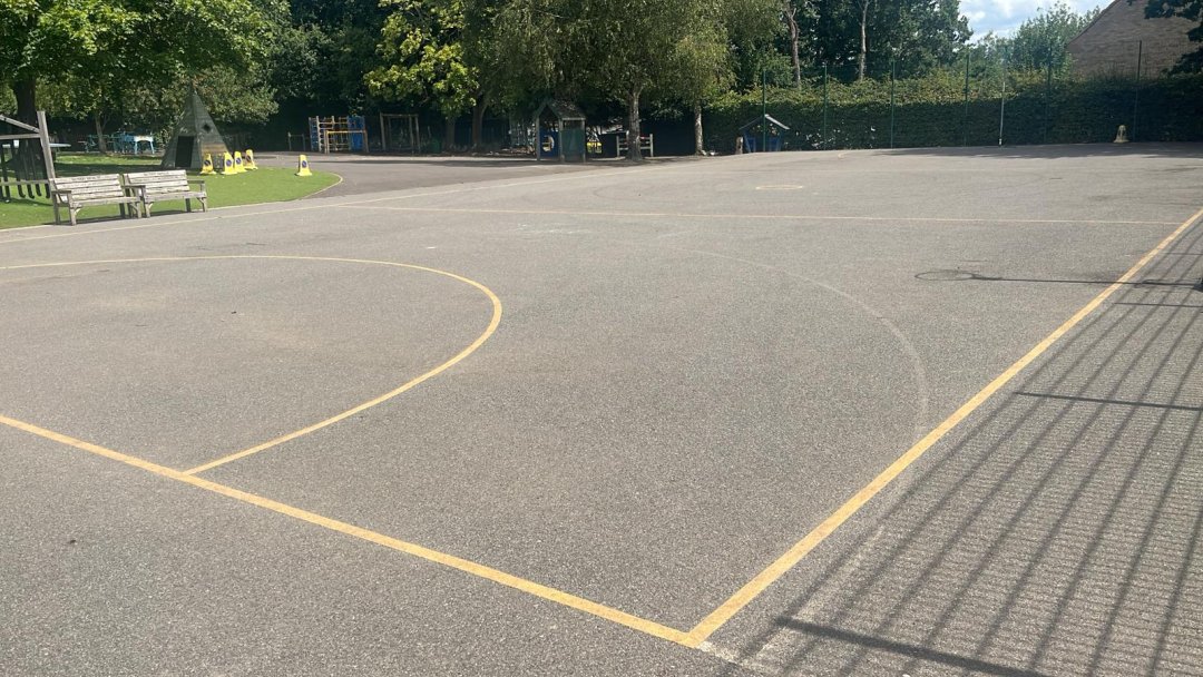 Netball Court at Leigh Academy Horsmonden in Kent
