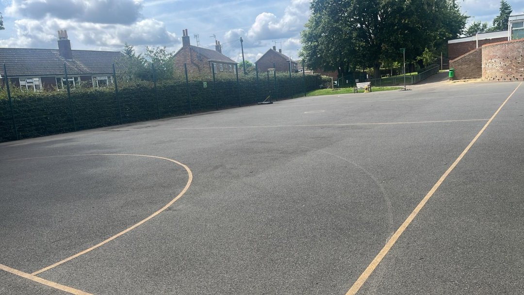 Netball Court at Leigh Academy Horsmonden in Kent