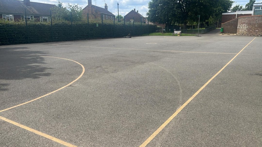 Netball Court at Leigh Academy Horsmonden in Kent