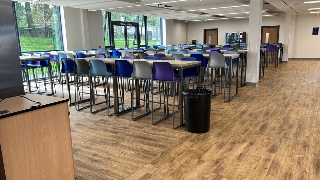 Canteen at Benton Park School in Leeds