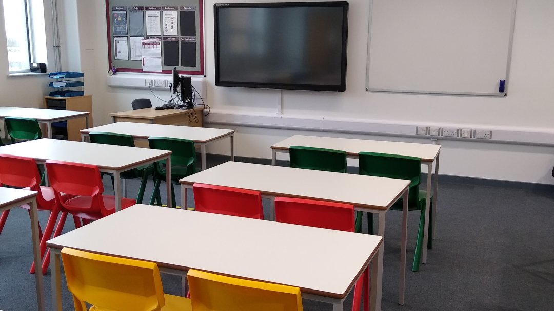 Classroom at Kings Langley Secondary School in Hertfordshire