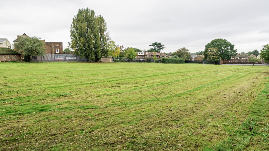 Grass Pitch at Harris Academy Morden in London