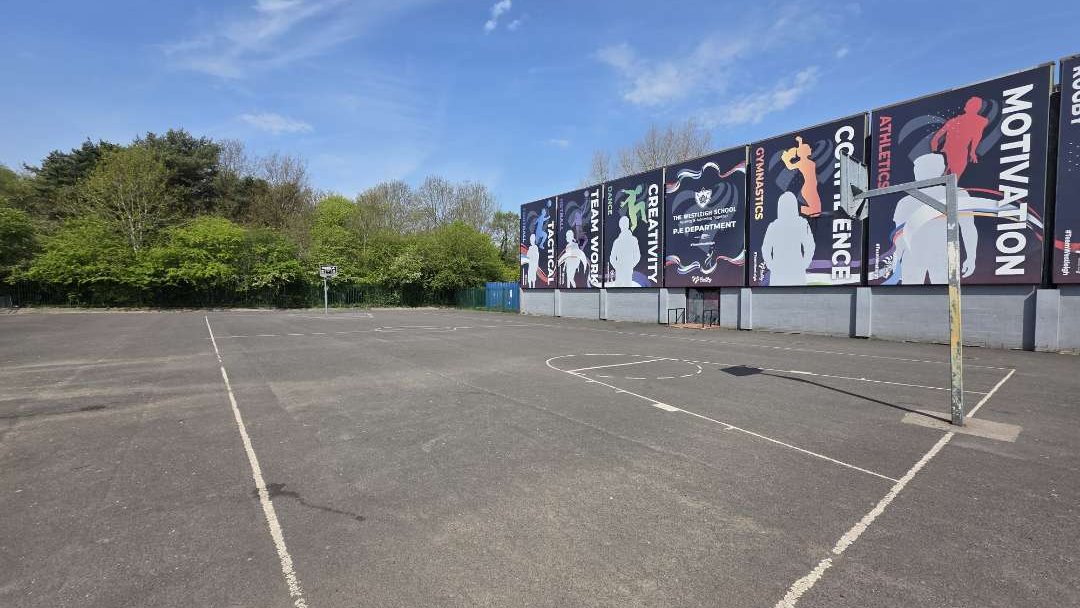 Outdoor Basketball Court at The Westleigh School in Leigh